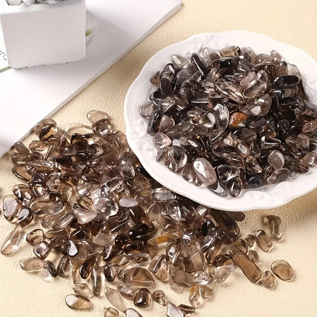 Planted Aquarium Materials - Smoky Quartz Crystal Chips,Irregular Shaped Polished