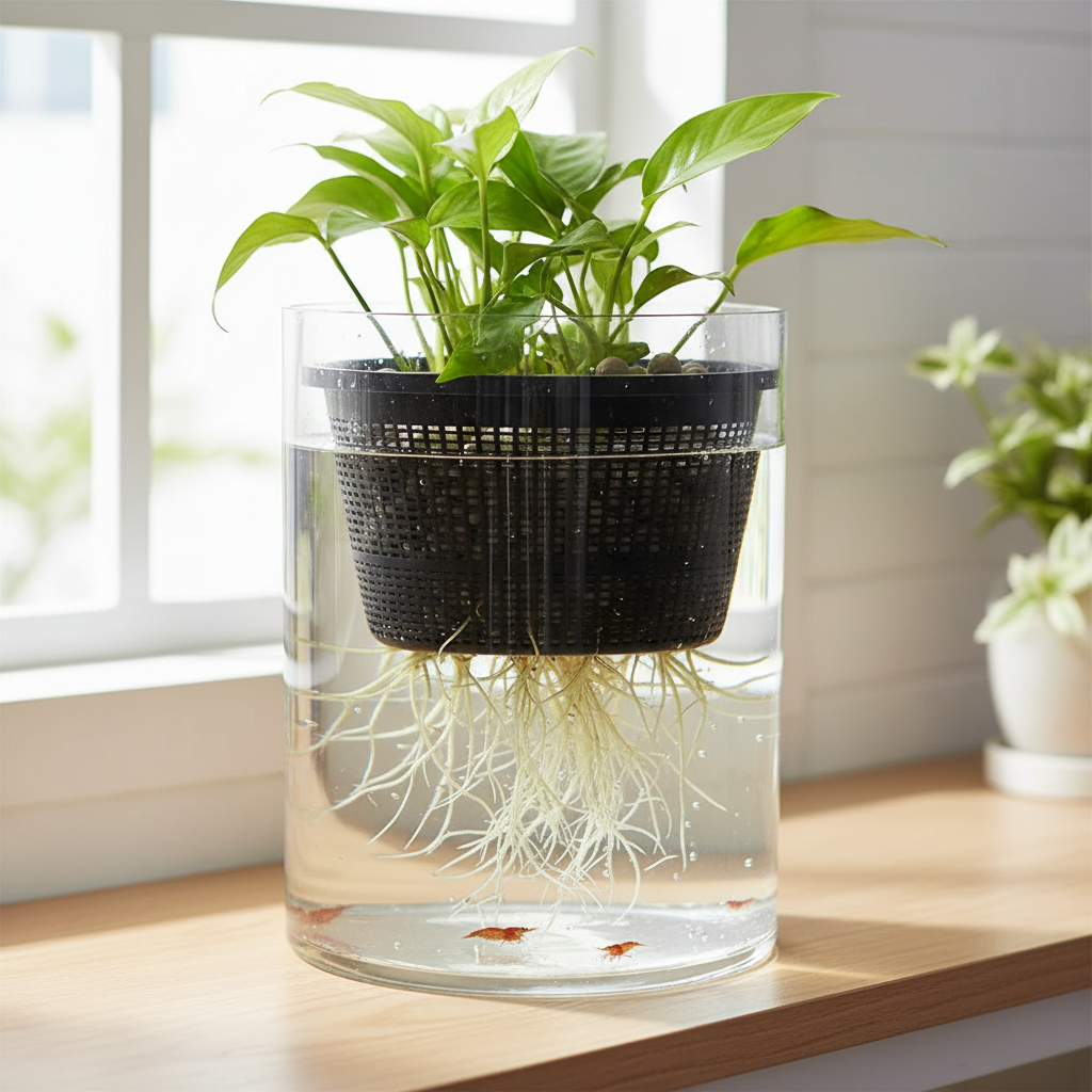 Aquarium Plant Nursery - 8.5 Inch Round Hydroponic Flower Pot