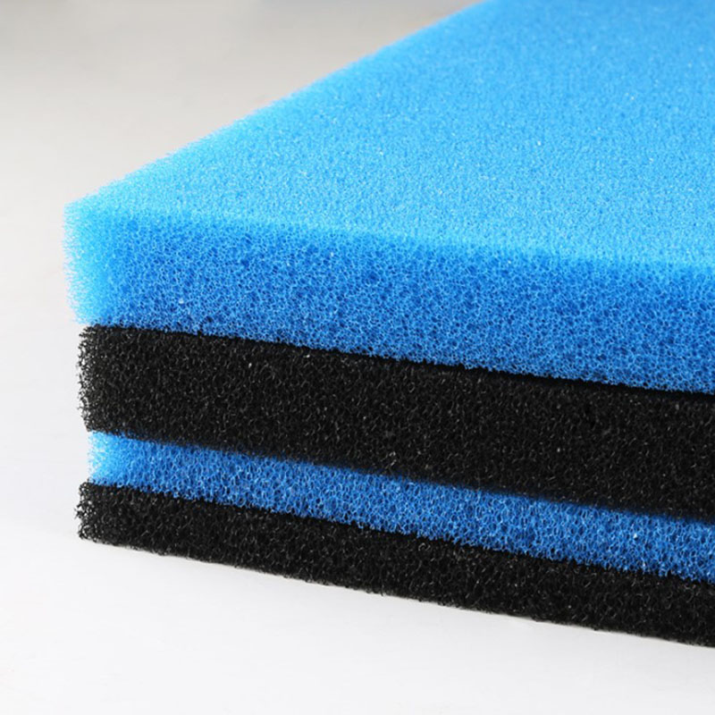 Aquarium Planted Filter - 30cmx50cmx4cm Black Blue Filtration Foam Aquarium