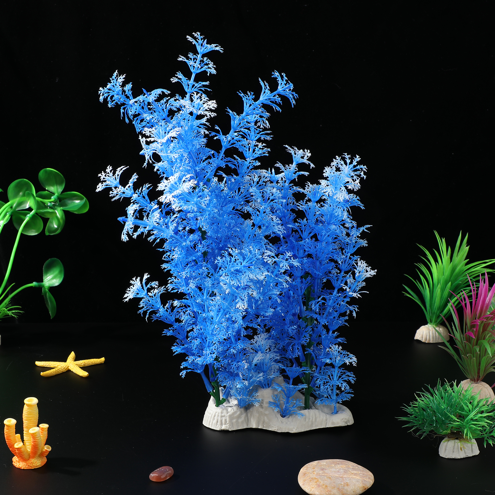 Planted Aquarium Materials - Simulation Water Grass Blue Aquarium Plants