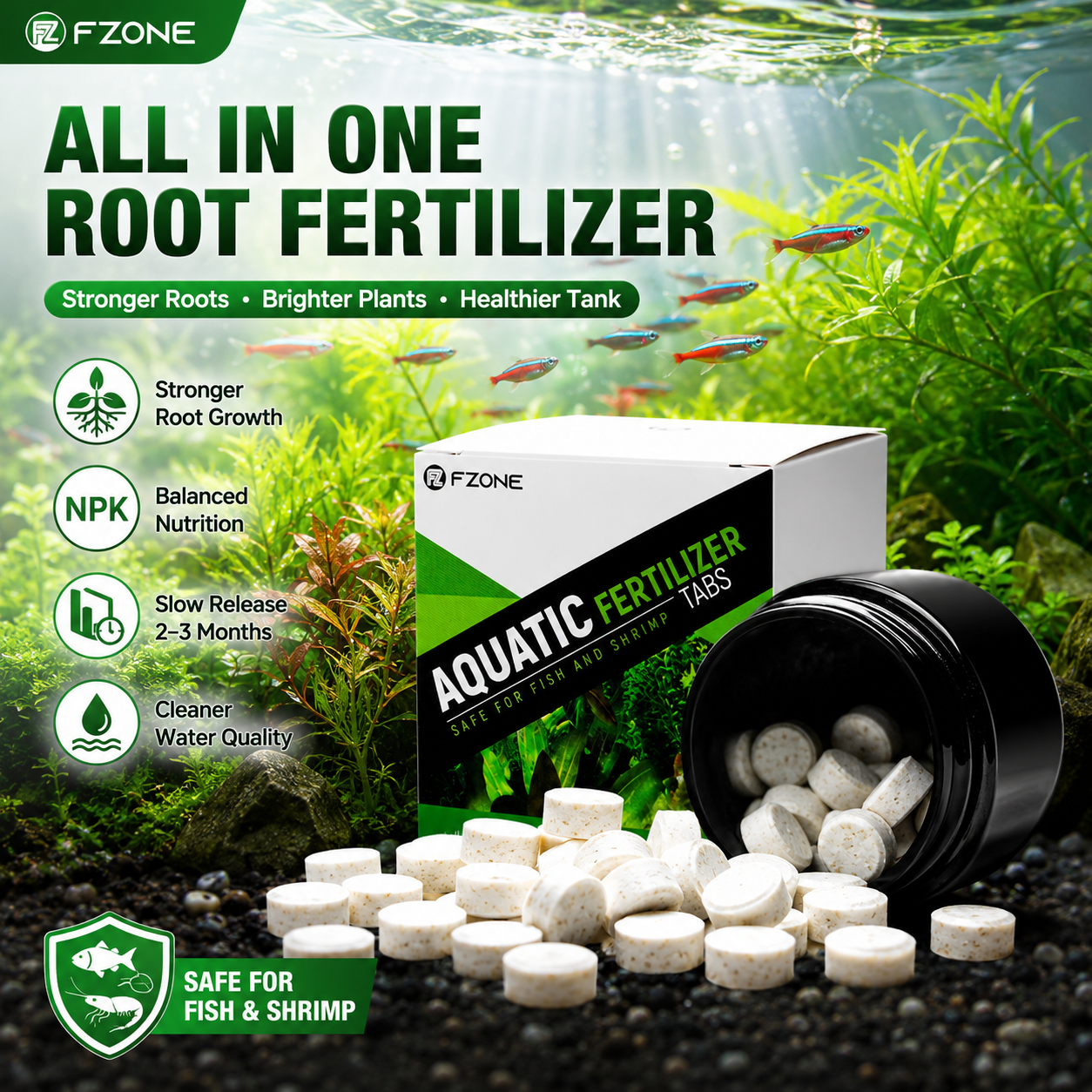 FZONE Aquarium Root Tabs Plant - Aquarium Plant Root Fertilizer บทวิจารณ์และราคา