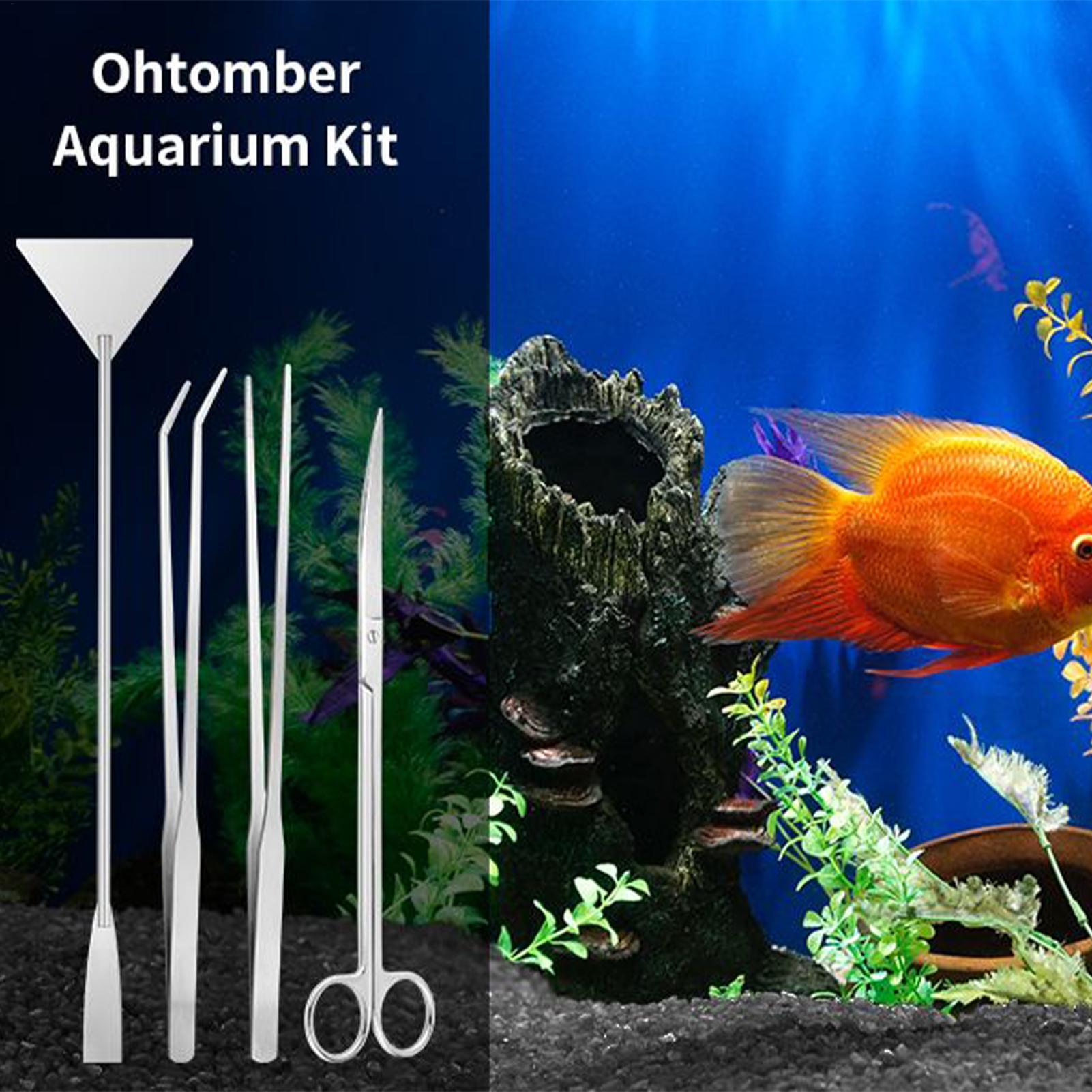 4pcs Aquarium Tool Kit Stainle - Planted Aquarium Cleaning Kit บทวิจารณ์และราคา